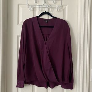Banana Republic Blouse Sz XL burgundy